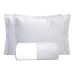 Kit Cobre Leito Cinza Dupla Face Queen Size + Jogo de Cama 100% Algodão - 7 Peças