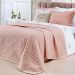 Kit Cobre Leito Clássico King Size Rosa Micro Percal Peletizado 200 Fios + Jogo de Cama - 7 Peças