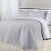 Kit Cobre Leito Clássico Queen Prata 200 Fios 100% Algodão 3 Peças 2,60m x 2,40m