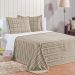 Kit Cobre Leito Elegance King 3 Peças Areia com 2 Porta Travesseiros