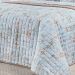 Kit Cobre Leito Estampado Queen Floral Bege 200 Fios 100% Algodão 3 Peças 2,60m x 2,40m