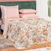 Kit Cobre Leito Floral King Estampado 3 Peças com 2 Porta Travesseiros