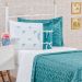 Kit Cobre Leito Infantil Bordado 3 Peças Garden com Porta Travesseiro