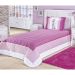 Kit Cobre Leito Infantil Menina Pink Matelado Bordado 2 Peças