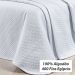 Kit Cobre Leito King 400 Fios Egípcio 100% Algodão Branco 3 Peças