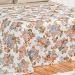 Kit Cobre Leito King Floral Estampada 3 Peças com 2 Porta Travesseiros