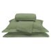 Kit Cobre Leito Queen 100% Algodão Verde 200 Fios + Jogo de Cama 100% Algodão - 7 Peças