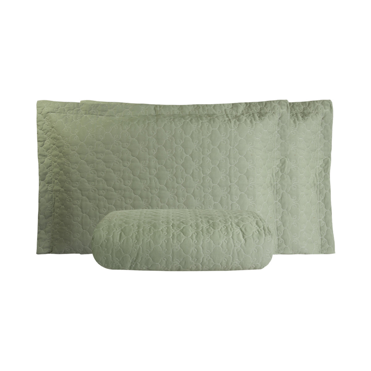 Kit Cobre Leito Queen 100% Algodão Verde 200 Fios + Jogo de Cama 100% Algodão - 7 Peças