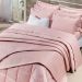 Kit Cobre Leito Queen 400 Fios Egípcio 100% Algodão Rosa + Jogo de Cama - 7 Peças