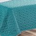 Kit Cobre Leito Queen Azul / Branco Dupla Face Matelado 5 Peças Garden