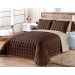 Kit Cobre Leito Tabaco Matelado Dupla Face 3 Peças Queen Size