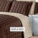 Kit Cobre Leito Tabaco Matelado Dupla Face 3 Peças Queen Size