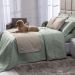 Kit Cobre Leito Verde Queen Size 100% Algodão 200 Fios 3 Peças