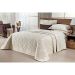 Kit Colcha Bordado Queen Size Bege Micro Percal Peletizado 400 Fios + Jogo de Cama - 7 Peças