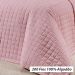 Kit Colcha Liso Solteiro Rosa 200 Fios 100% Algodão 2 Peças