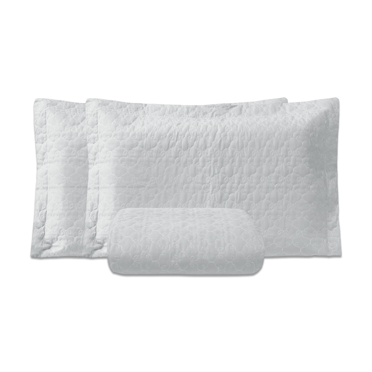 Kit Colcha Solteiro 100% Algodão Branco + Jogo de Lençol Solteiro 200 Fios - 5 Peças