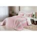 Kit Colcha Solteiro Rosa 200 Fios 100% Algodão + Jogo de Cama - 7 Peças 2,50m x 1,90m