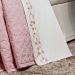 Kit Colcha Solteiro Rosa 200 Fios 100% Algodão + Jogo de Cama - 7 Peças 2,50m x 1,90m