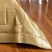 Kit Edredom Casal Padrão Cetim Dourado Estampado 7 Peças 2,40m x 2,60m
