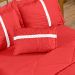 Kit Edredom Queen Vermelho Dupla Face 6 Peças com Almofada Decorativa