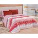 Kit Edredom Vermelho Queen 3 Peças Tie Dye Dupla Face Vermelho com 2 Porta Travesseiros de Suede