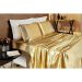Kit Jogo de Cama de Cetim Charmousse King Dourado 4 Peças