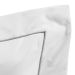 Kit Lençol de Cama Queen Size Algodão 200 Fios 4 Peças Branco com Detalhe em Prata