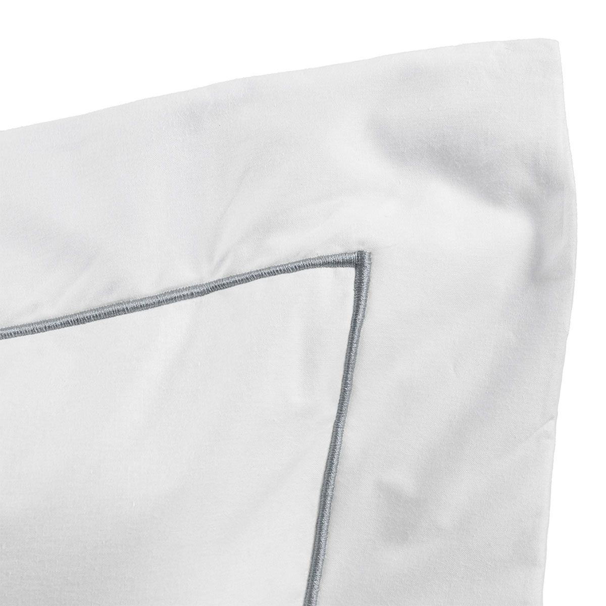 Kit Lençol de Cama Queen Size Algodão 200 Fios 4 Peças Branco com Detalhe em Prata