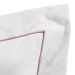 Kit Lençol de Cama Queen Size Algodão 200 Fios 4 Peças Branco com Detalhe em Rosê