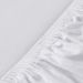 Kit Lençol de Cama Queen Size Algodão 200 Fios 4 Peças Branco com Detalhe em Rosê