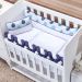 Kit Mini Berço Trança Balone Azul 8 Peças Azul marinho