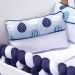 Kit Mini Berço Trança Balone Azul 8 Peças Azul marinho