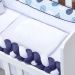 Kit Mini Berço Trança Balone Azul 8 Peças Azul marinho