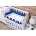 Kit Mini Berço Trança Estrelinha Marinho 8 Peças Azul Marinho