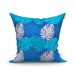 Kit de Capa de Almofada Grande Floral Azul E Listrada 60cm x 60cm 3 Unidades com zíper