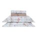 Lençol Estampado Queen Size Floral Bege 200 Fios 100% Algodão 4 Peças