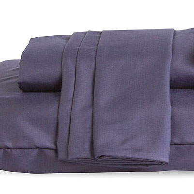 Lençol Liso Azul Marinho King Size 4 peças Micropercal 200 fios