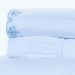 Lençol Para Cama Queen Size Branco / Azul 100% Algodão 200 Fios 4 Peças