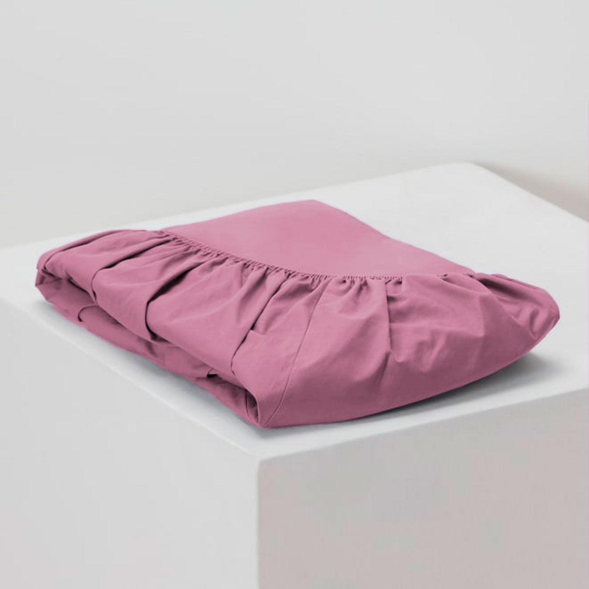 Lençol Queen Avulso de Malha com Elástico 1,98m x 1,58m x 30cm Rosê