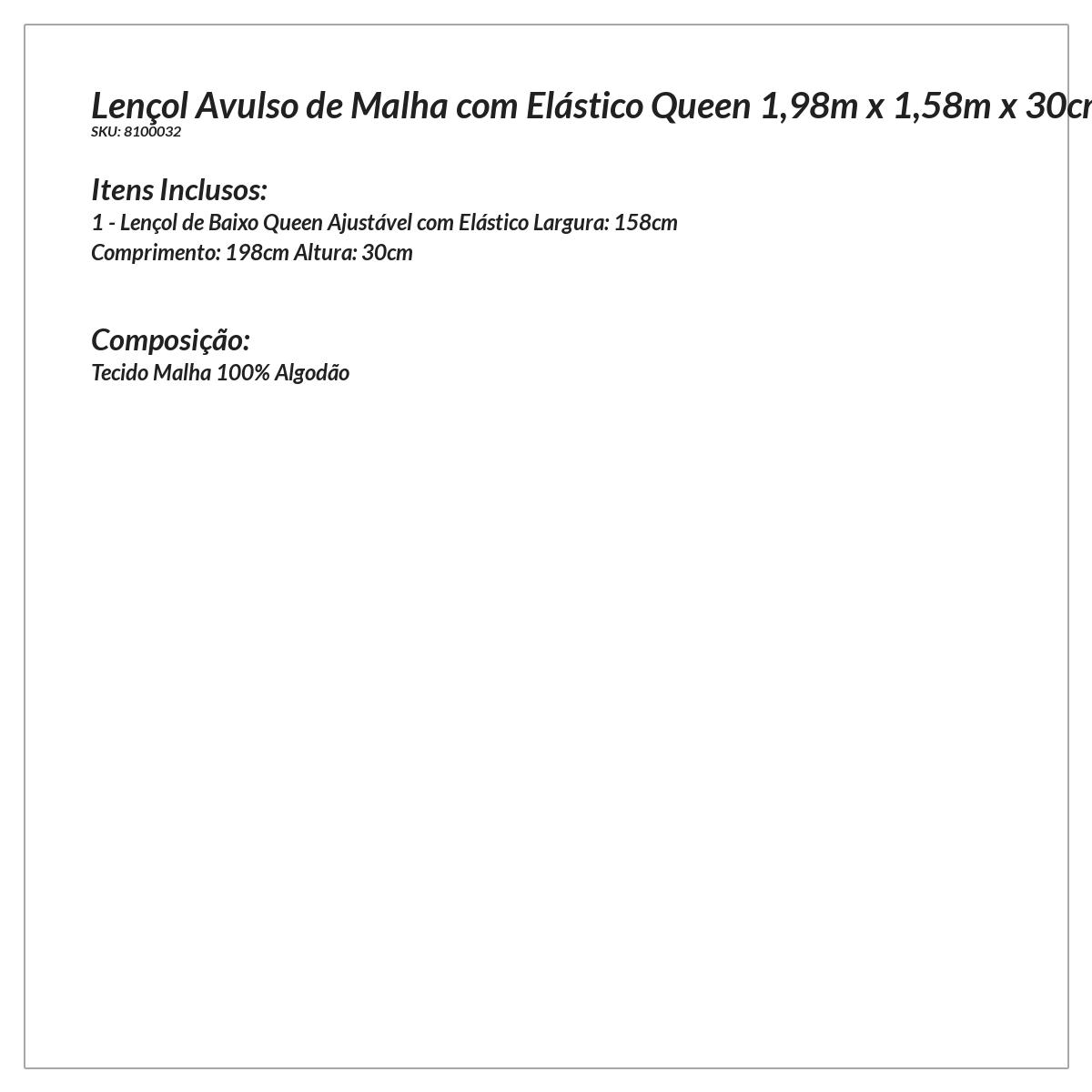 Lençol Queen Avulso de Malha com Elástico 1,98m x 1,58m x 30cm Rosê