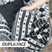 Manta Xale para Sofá Preta Geométrico de Jacquard Dupla Face 1,40m x 1,40m