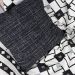 Manta Xale para Sofá Preta Geométrico de Jacquard Dupla Face 1,40m x 1,40m