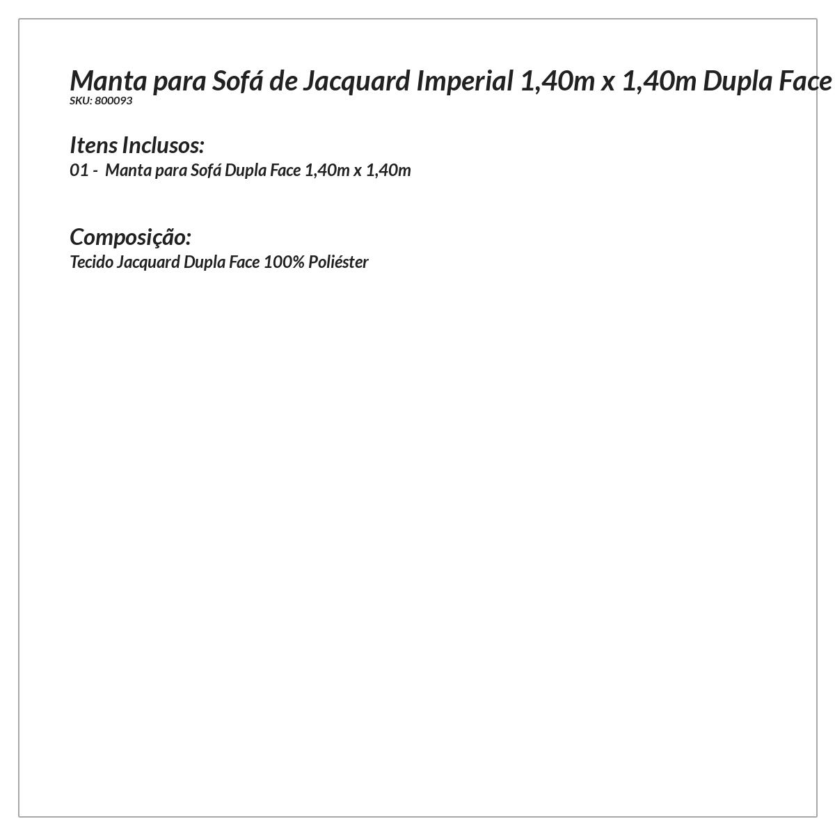 Manta Xale para Sofá Preta Geométrico de Jacquard Dupla Face 1,40m x 1,40m