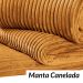 Mantinha Microfibra Canelada Queen 2,20m x 2,40m Mostarda