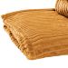 Mantinha Microfibra Canelada Queen 2,20m x 2,40m Mostarda