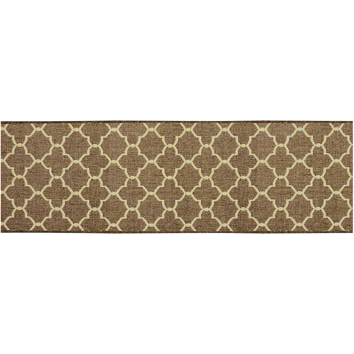 Passadeira para Cozinha 4 Metros x 66cm Grande Antiderrapante Estampada Geométrica marrom