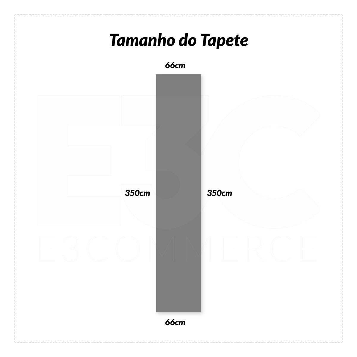 Passadeira para Cozinha Decorativa Antiderrapante 3,5m x 66cm Marrom Bali