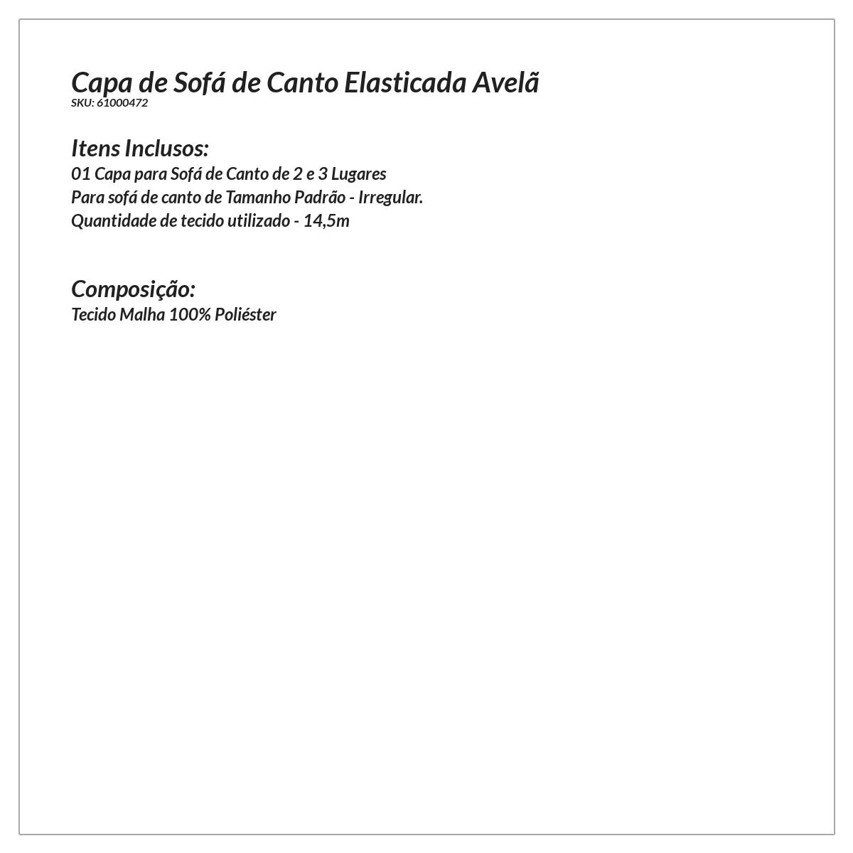Protetor de Sofá de Canto Avelã de Malha Gel com Elástico