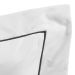 Roupa Cama Branco King 200 Fios 100% Algodão com Detalhe em Preto