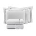 Roupa Cama Branco King 200 Fios 100% Algodão com Detalhe em Preto